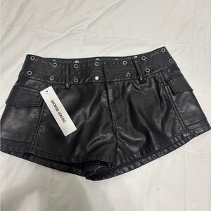 Princess Polly leather micro shorts